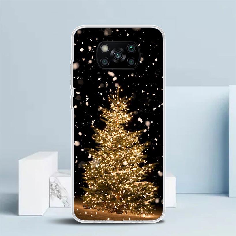 Чехол для телефона "Рождественская елка и снег" для Xiaomi Poco F7 Ultra X5 X6 X7 Pro M7 Redmi 15C 15 13C 13 12C 12 10C 10 10A 9 9C 9A 9T C