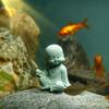 Sandstone Buddha Tea Pet Mini Little Monk Figurine Aquarium Buddha Statues  Desktop