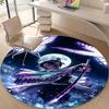 1pc Kochou Shinobu  Print Round Carpet Chair Round Carpet Suitable for Bedroom Living Room Home Decorative Carpet