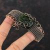 Moldavite Bangle Copper Wire Wrapped Adjustable Cuff Bracelet Handmade Bangle Copper Wire Wrap Jewelry Gemstone Cuff Bracelet Gift For Mom