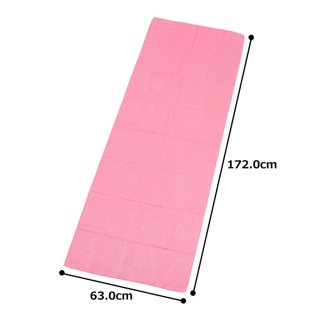 Для горячего и сухого коврика для йоги Rose 63 см x 172 см Фотокаталитическое микроволокно Полотенце Asuka Впитывающее и быстросохнущее Антибактериальное и дезодорирующее полотенце