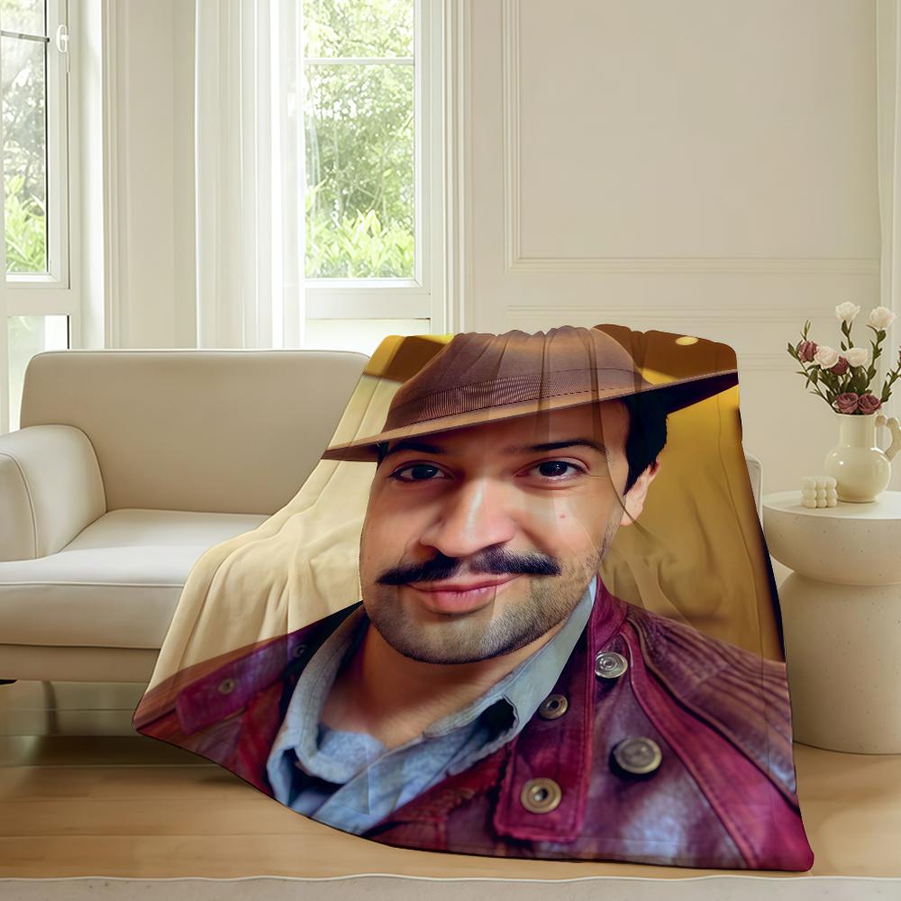 Fashion print L Lin Manuel Miranda Blanket For Sofa Office Bed Plane Travel Sleep Read Relax Camping Soft And Warm