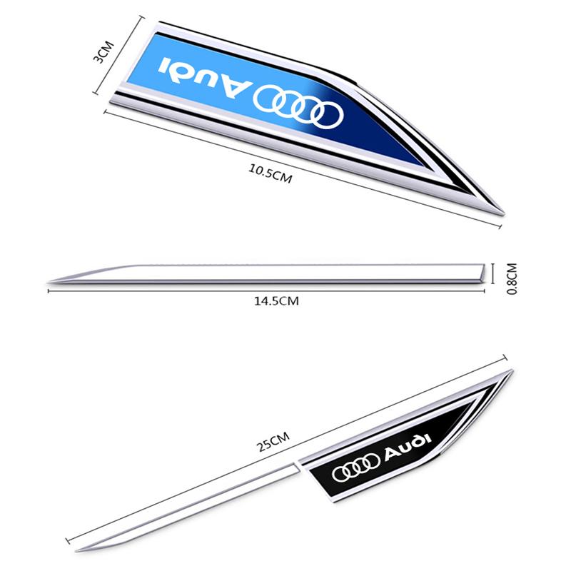 Car Leaf Board Side Decorative Sticker Label Body Blade Decals For tt Sline A1 A3 A4 A5 A6 A7 A8 B8 B9 B6 C6 Q2 Q3 Q5 Q7 Q8 TT