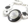 [J1962] - Designer Bracelet 'Coloriage' Gray White