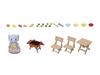 Sylvanian Families Doll and Furniture Set Aozora BBQ Set Elephant Girl ST Mark Certified Age 3 and Up Toy Dollhouse EPOCH DF-16