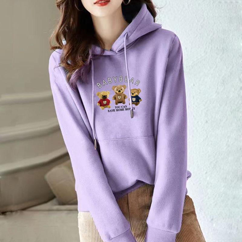 Women's 2024 Retro Letter Print Sweatshirt - Spring/Autumn Loose Fit Long Sleeve Top