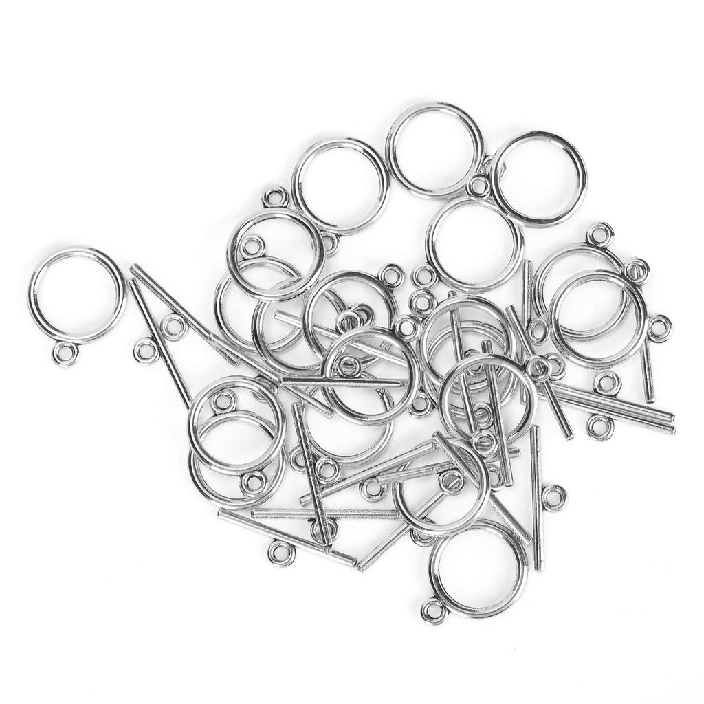 100 Sets Toggle Clasps Alloy 2mm OT Buckle DIY Jewelry Making Supplies for Necklace Bracelet