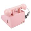 Kid Wooden Dial Telephone Toy Simulation Play House Telephone Retro Rotary Dial Telephone Toy With Four Simulation Coins