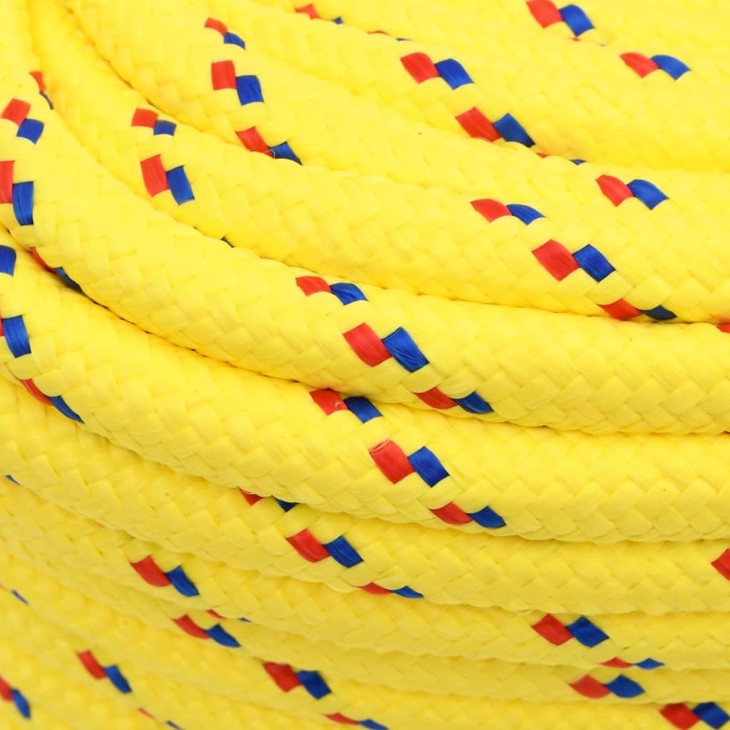 Vidaxl Linka Żeglarska, Żółta, 18 Mm, 50 M, Polipropylen