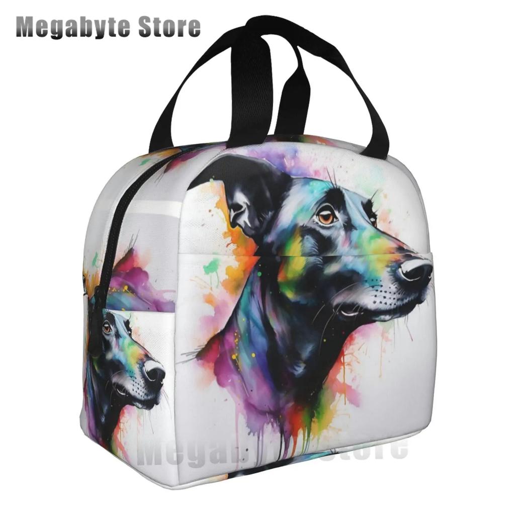 Садовая борзая собака Грейхаунд сумка для обеда холодильник изолированный ланч-бокс для школьников уиппет борзая собака портативные сумки для пикника