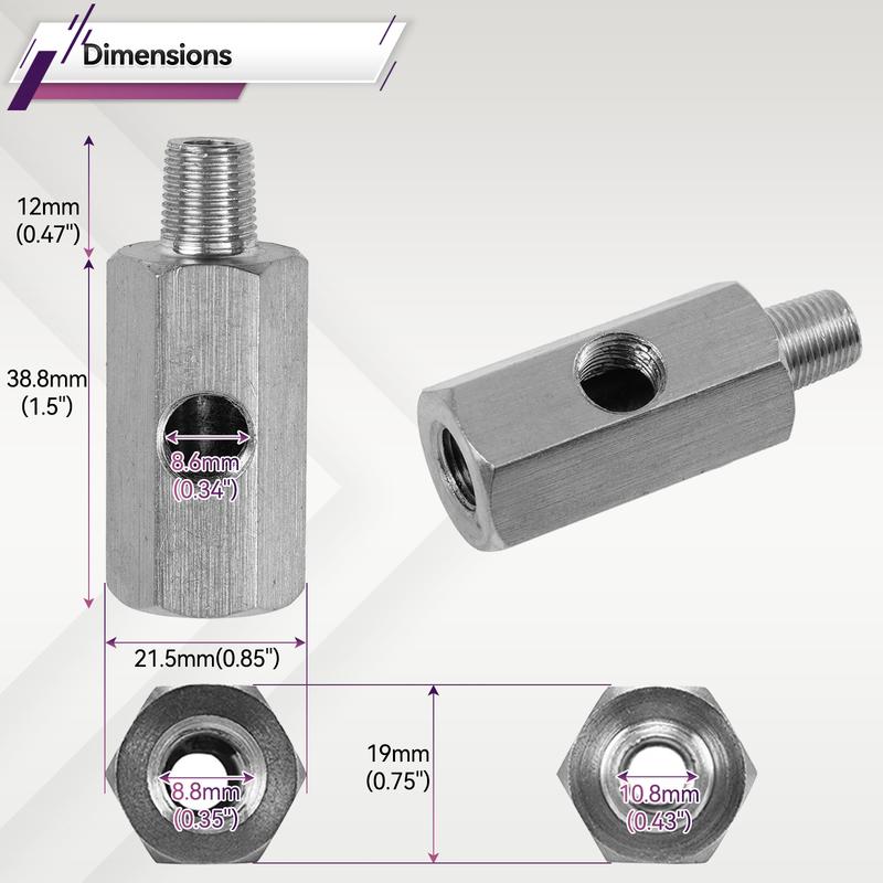 Для BMW Для VW Адаптер датчика давления масла из нержавеющей стали 1/8 NPT к линии подачи турбины Т-образный фитинг-адаптер для манометра с уплотнительным кольцом