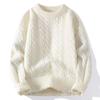 Autumn and Winter New Round Neck Solid Color Sweater Men's Casual Pullover Keep Warm Knitwear Top