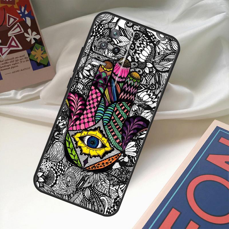 Hamsa Hand of Fatima Case For Xiaomi 14 13 Ultra 12 Lite 11T 12T 13T Pro POCO M6 X3 X5 X6 Pro F3 F5 M5s Cover