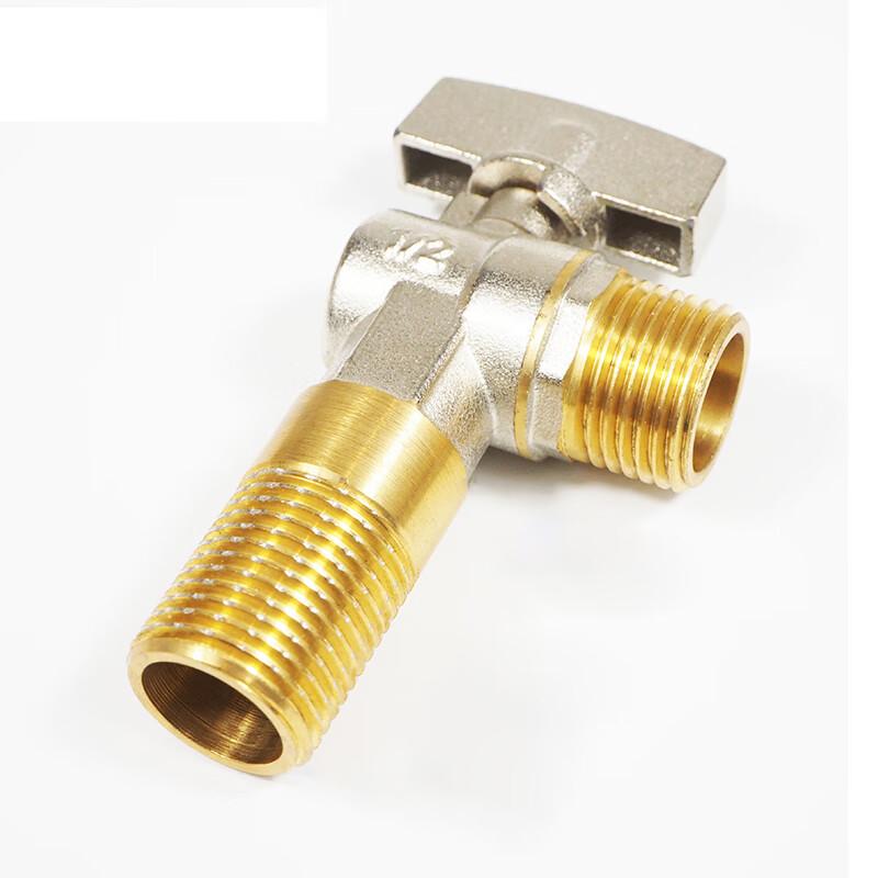 Yu Shi Jia Run Full-Port Brass Ball Core Angle Valve, 6-to-4 Point