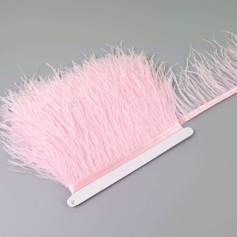 Feather2M Ostrich Feathers on Ribbon for Needlework Sewing in Dress Decorative feathers on tape Fringe for clothes