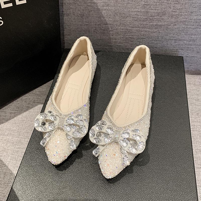 Women Flats 2024 New Water Diamond Rivet Ballet Mary Jane Shoes Sneakers Women Comfortable Ballet Shoes for Women Lolita Shoes