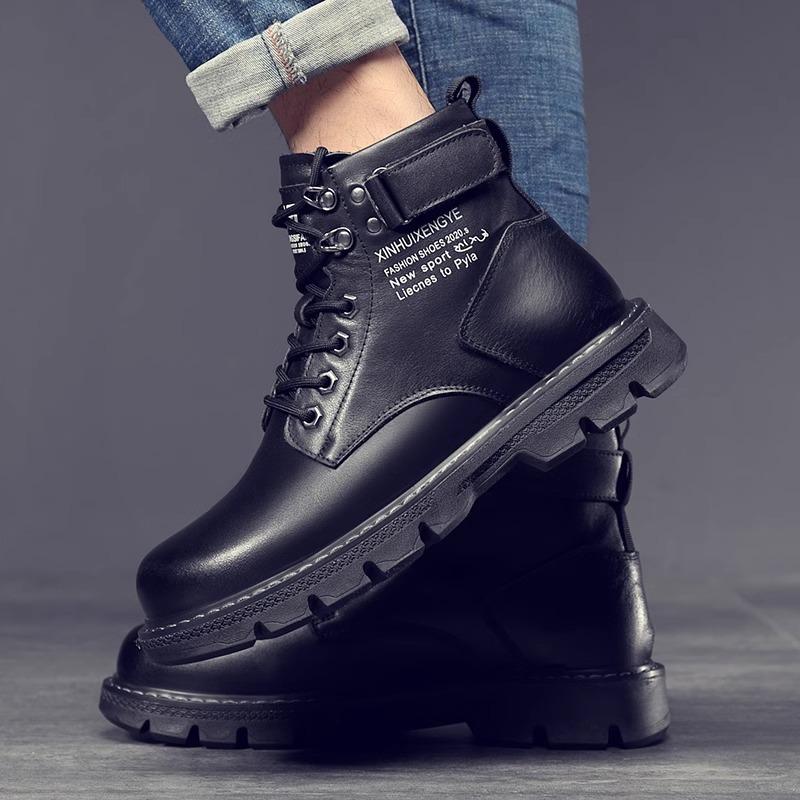 Martin boots men's high-top tooling boots outdoor mid-top men's autumn Martin shoes versatile trend increases