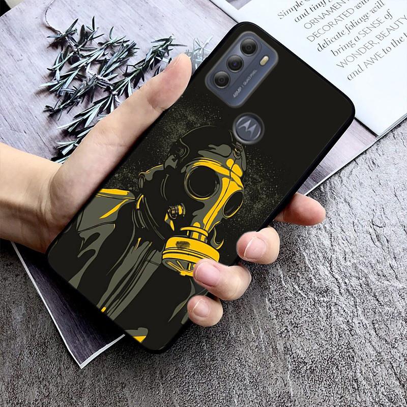 Чехол для телефона DJ Man с неоновой маской для мальчиков для Motorola Moto Edge 50 40 Pro 40 30 Ultra Neo G Power G Stylus G Play E32 E20 E40