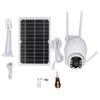Solar Security Camera PTZ 355 Degrees Panoramic 1080P Home Surveillance System with 2 Way Audio PIR