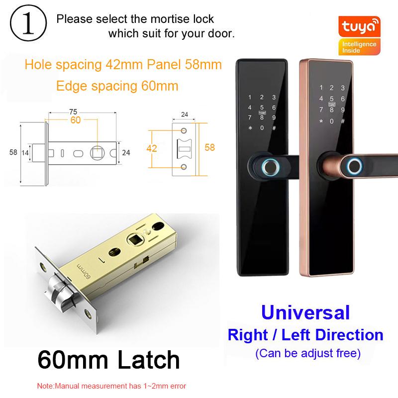 Электронный замок RAYKUBE H4 Tuya Wi-Fi умный дверной замок с паролем по отпечатку пальца/IC-картой/ключом/с 8-языковой голосовой системой