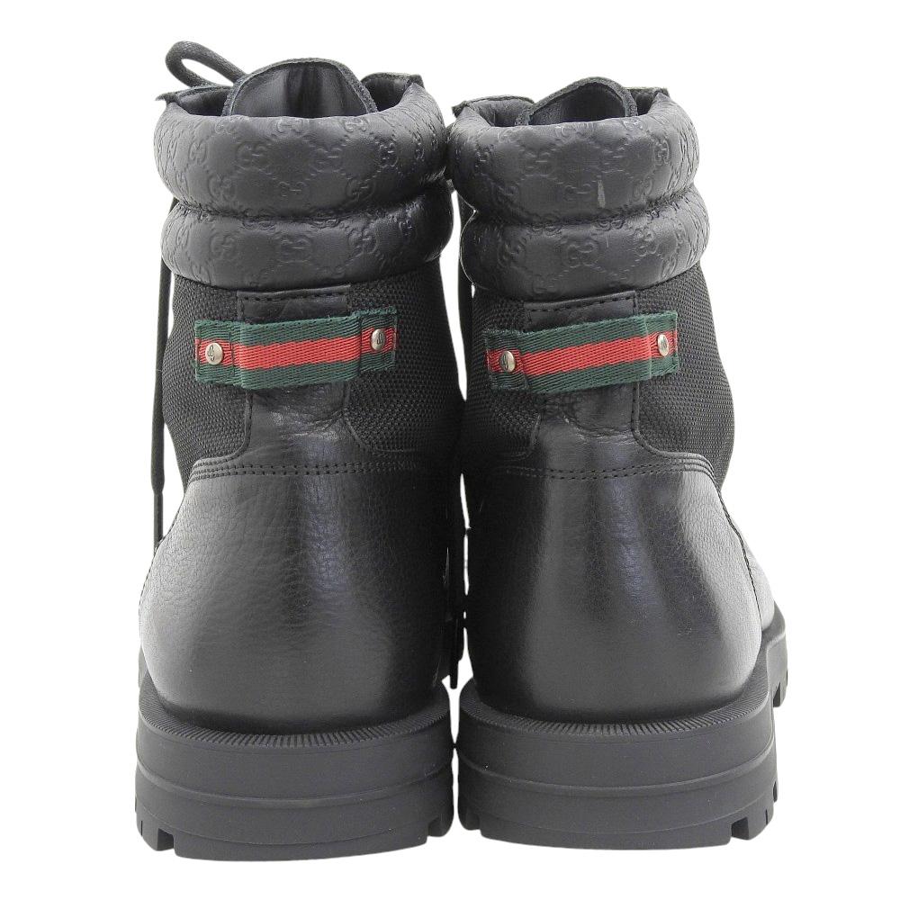 Gucci Неношеные ботинки с узором GG Shelly line мужские черные 13 1/2G 295321 обувь 13 1/2G черныйБ/у