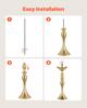 VEVOR 16 PCS Wedding Flower Vase, 38 cm Tall Flower Table Centerpieces, Crystal Banquet Vases Easy Installation