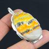 Bumble Bee Jasper Gemstone Pendant Solid 925 Sterling Silver Pendant Jewelry Gift For Unisex