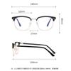 Simplicity Anti-radiation Personality Очки Anti-blue Metal Half-Frame Flat Mirror Men Близорукость