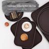 Прочный закаленный нескользящий сервировочный поднос Ai Zhi Lv