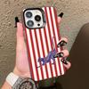 Cute Green And White Plaid Animal Phone Case For Samsung Galaxy S26 S25 Ultra S24 S23 FE S22 S21 Plus A56 A55 Hard Matte Cover