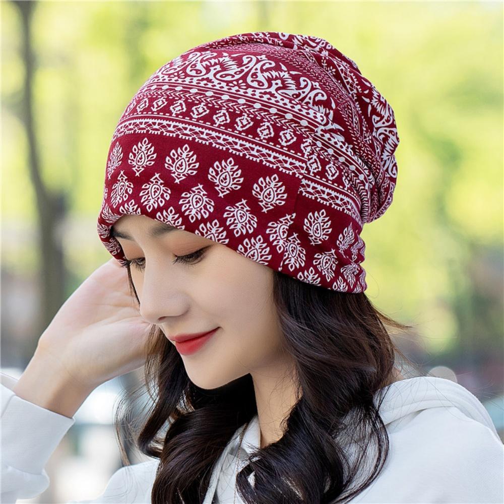 Printed Bonnets Bohemian Pullover Cap Skullies And Beanies Soft Beanies Caps For Fashion Accessory Gifts Casual Outfits