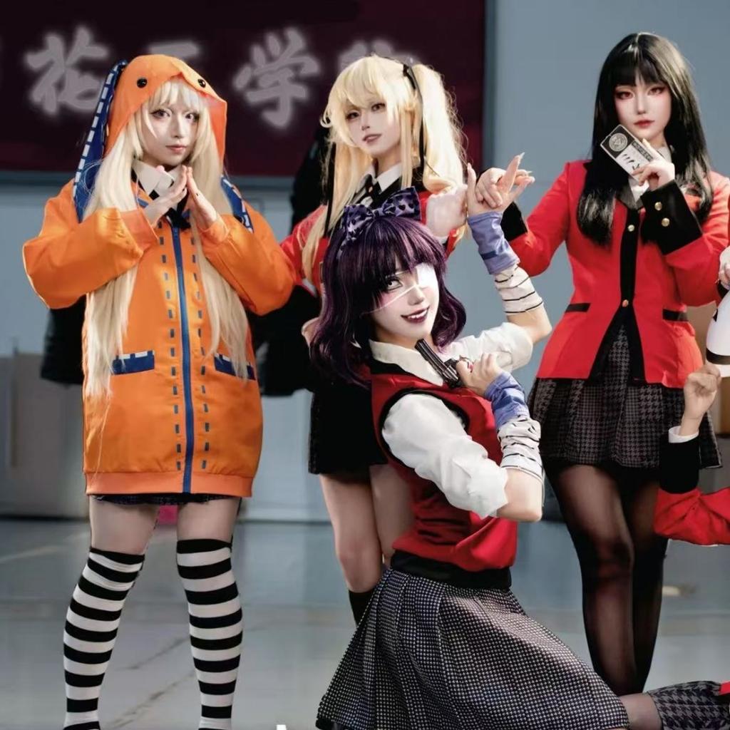 Аниме Kakegurui Jabami Yumeko Косплей Костюм Хэллоуин Саяка Игрок японская школьница JK Униформа Хэллоуин Cos