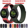 20/22mm Braided Nylon Loop Strap for Garmin Approach S50 Garmin Vivoactive 6/5/D2 Air X10/Bounce