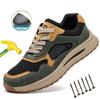 Indestructible Mens Safety Work Shoes Steel Toe Protective Boots Comfort Breathable Anti-smash Anti-puncture Construction Shoes
