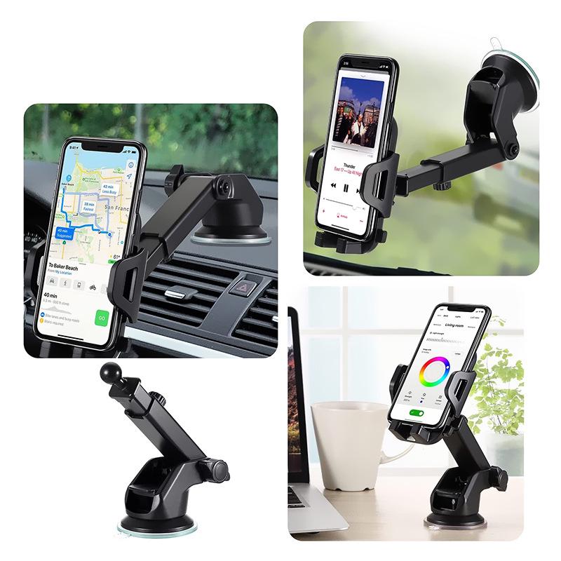 Universal Car Phone Holder with Suction Cup & Vent Mount