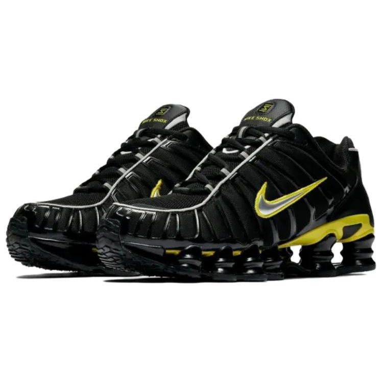 Nike Shox TL Black Dynamic Yellow Men Sneakers Metallic-Silver CN0151-002