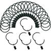 Curtain Rings with Clips 1 Inch Interior Diameter Openable 24 Pack Rustproof Metal Hangers Ring Decorative Drapery Vintage Black TXZWJZ