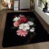 Коврик с цветком красной розы, коврики ко Дню Святого Валентина, коврики, коврик с принтом розы, большой ковер, ковры с синей розой для гостиной