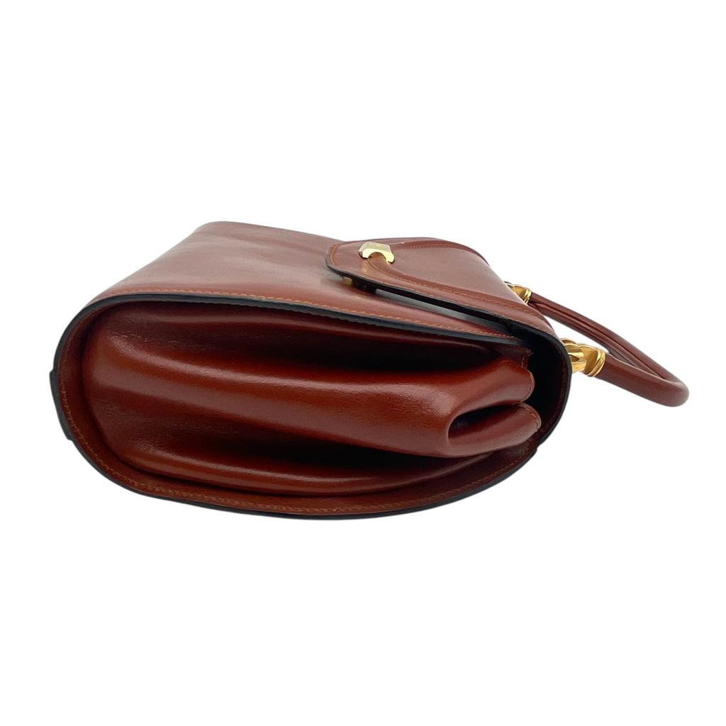 Used BALLY Handbag Top handle bagHandbag Brown/gold leather Women