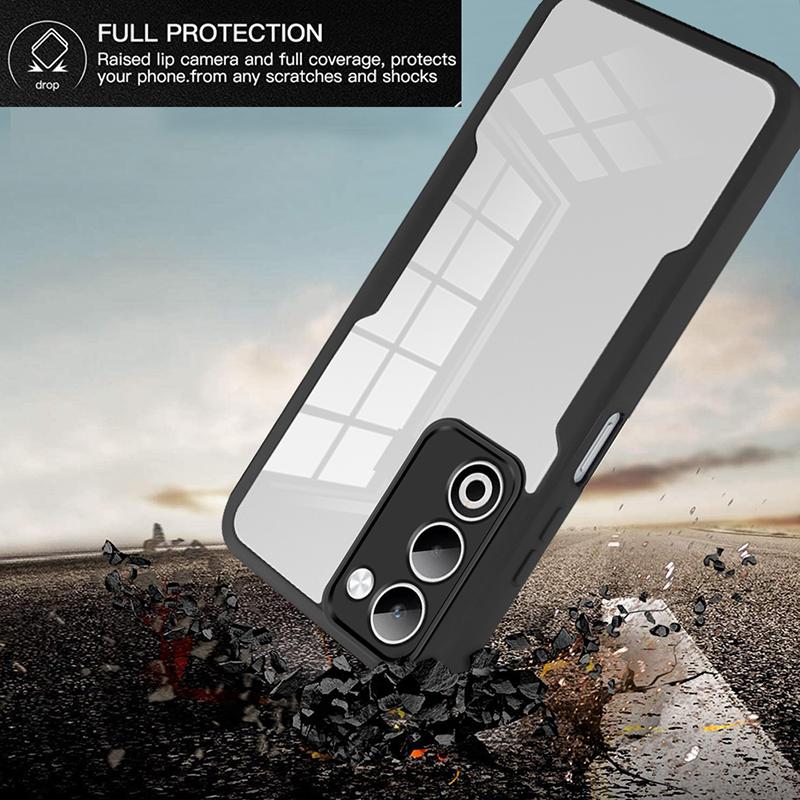 Противоударный 360° Двусторонний Прозрачный Чехол для телефона Для OPPO A72 A74 A76 A79 Чехол Защита Объектива Камеры Экрана Полная Защита Чехол A79 Чехлы