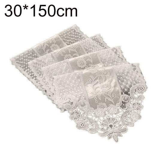 Romantic Flower Lace Table Runner Tablecloth TV Cabinet Cover Home Kitchen Decor KTY