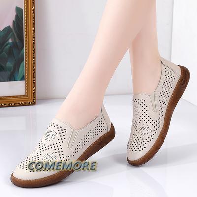 Летняя женская повседневная обувь, модные мокасины с выемками, дышащие женские туфли на плоской подошве, дизайнерские кроссовки, мокасины из искусственной кожи