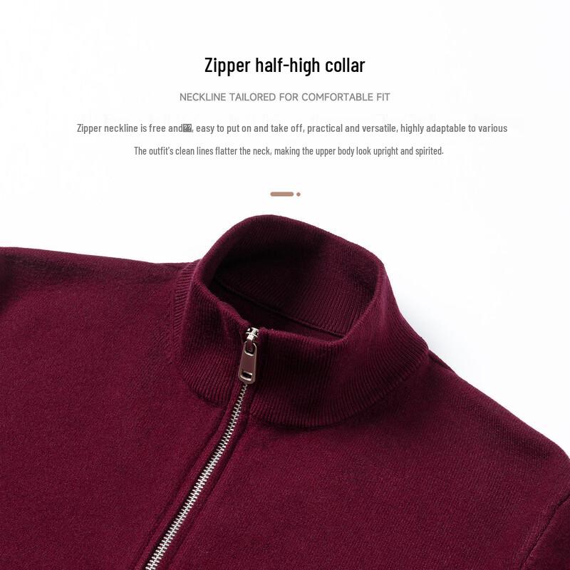 Мужской вязаный кардиган на молнии FUGUINIAO в стиле business casual