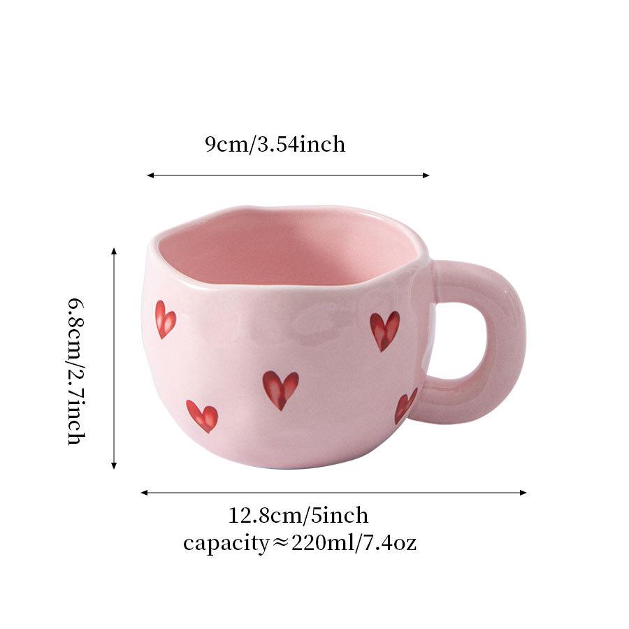 Творческая кружка Love Mug, высококачественная керамическая кружка для воды, домашняя кружка для пары, милая офисная изящная кофейная кружка