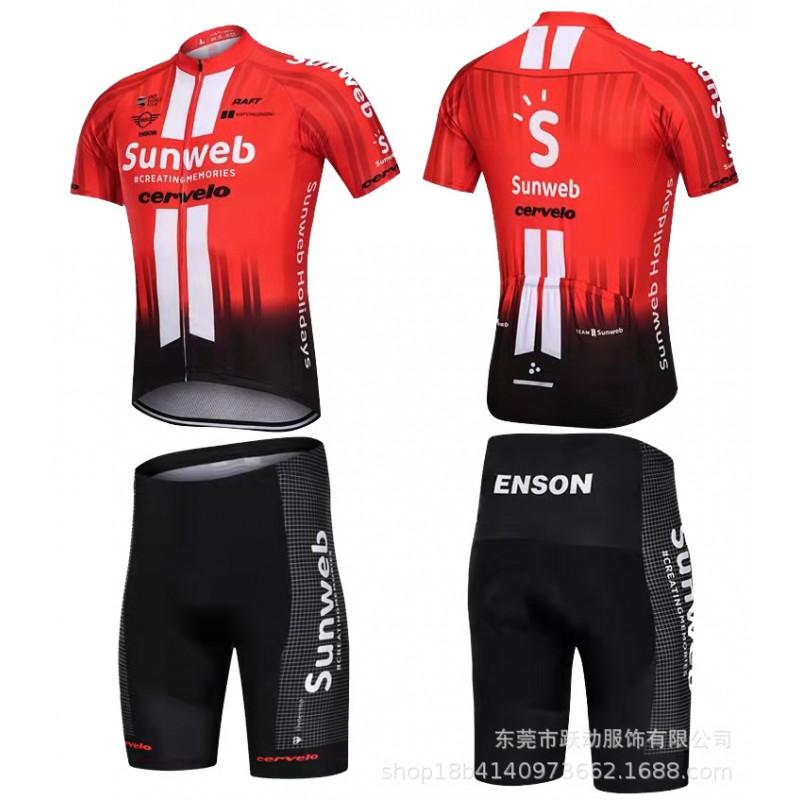 Men Women Cycling Jersey Set Short Sleeve Quick Dry Breathable Bike Riding Outfit Sports Apparel