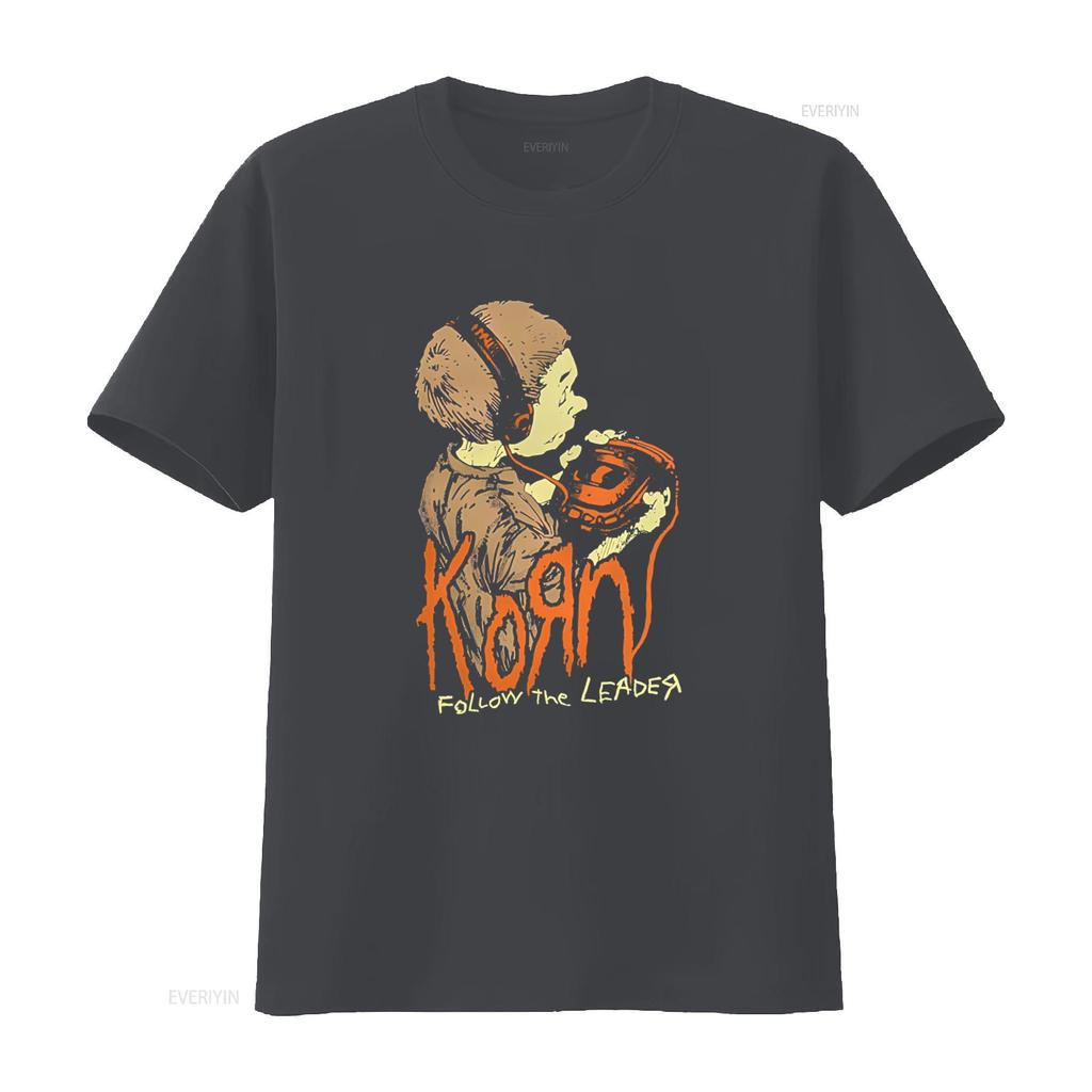 Korn Follow The Leader T Shirt Rock Band Tribute Comfortable Cotton No Tag Design Vintage Breathable Streetwear Stylish