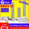 T-Bolt T-Screw: 304 Stainless Steel, Aluminum Profile, Square Head for Photovoltaic Systems (Head Sizes: 14.5/18/23)