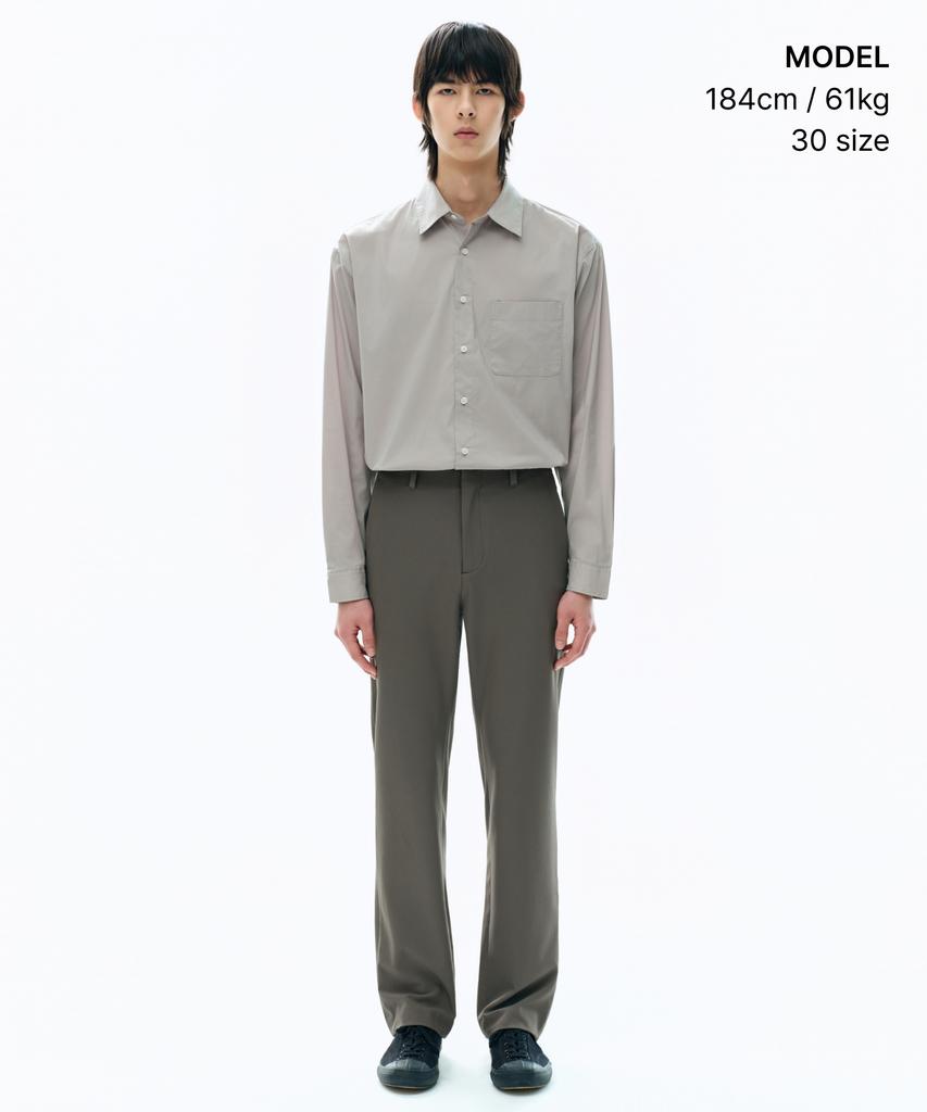 MUSINSA STANDARD Hybrid Straight Pants [Khaki Gray]