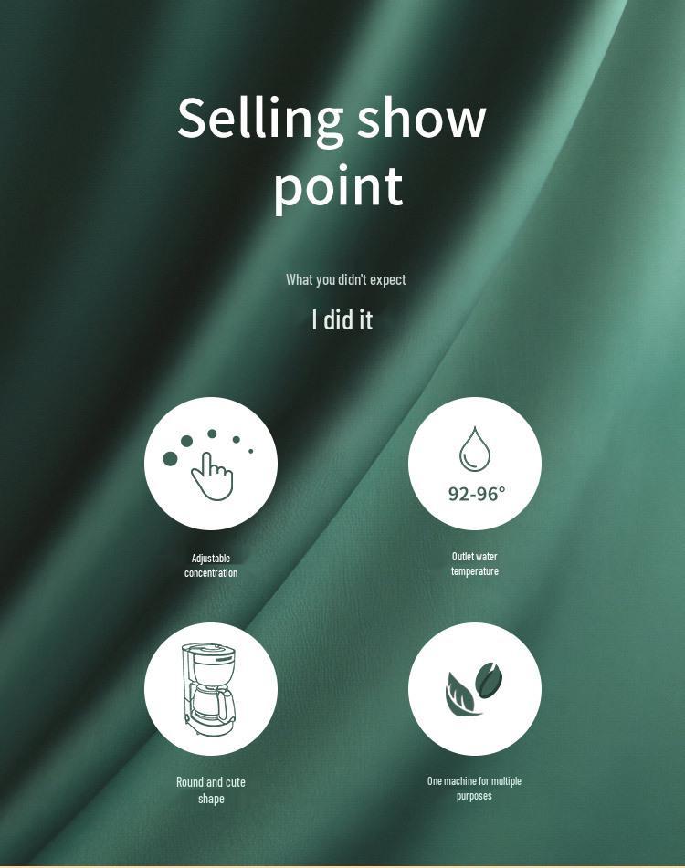 Немецкая автоматическая капельная кофеварка Homezest - Компактный кофейник в американском стиле для дома и офиса