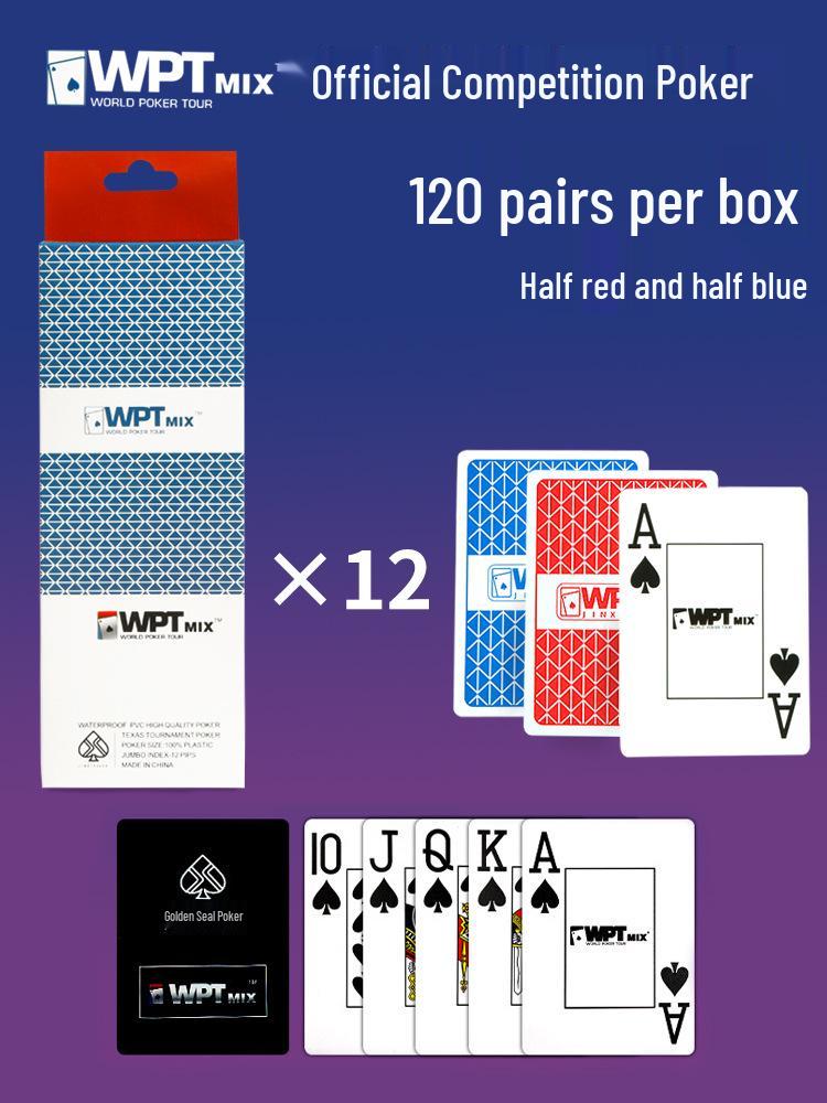Водонепроницаемые матовые ПВХ карты для покера WPT Texas Hold'em
